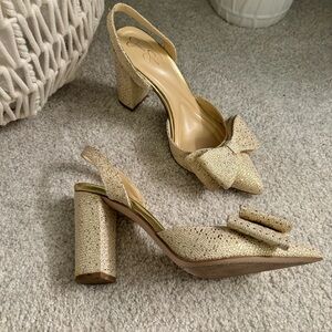 Sparkly gold heels